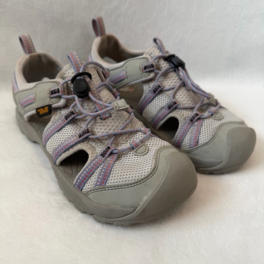 Teva Kid’s Manatee Sandal Gray and Lavender Outdoor Closed Toe Sandals Size 2 - Picture 3 of 11